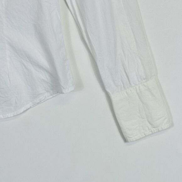 Weekend MaxMara White Long Sleeve Button Front Collared‎ Shirt Top Women's Small - Picture 3 of 7